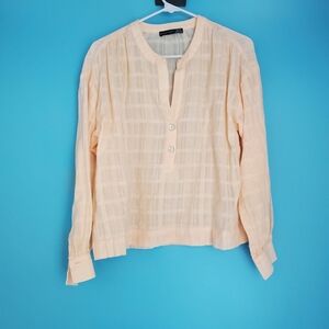 Black Tape_ Blouse Size XS Light Pink Knit